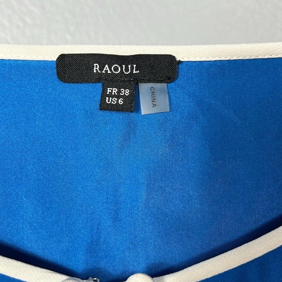 Raoul Silk Vintage Look Crew Neck Mini Dress size 38 US 6 - Picture 5 of 9